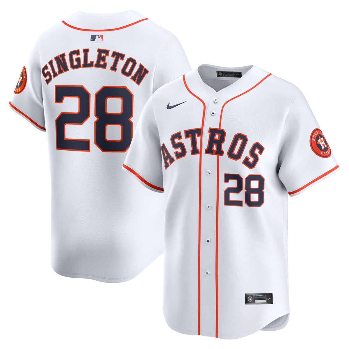 Jon Singleton Houston Astros Nike Home Limited Player Jersey - White
