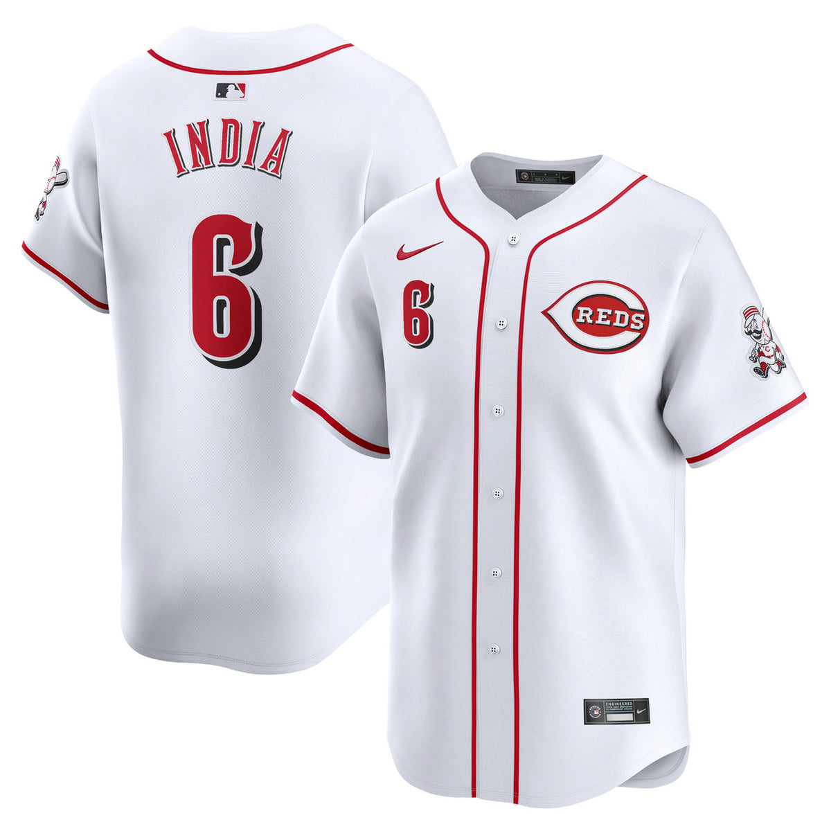Jonathan India #6 Cincinnati Reds Nike Home Limited Player Jersey - White