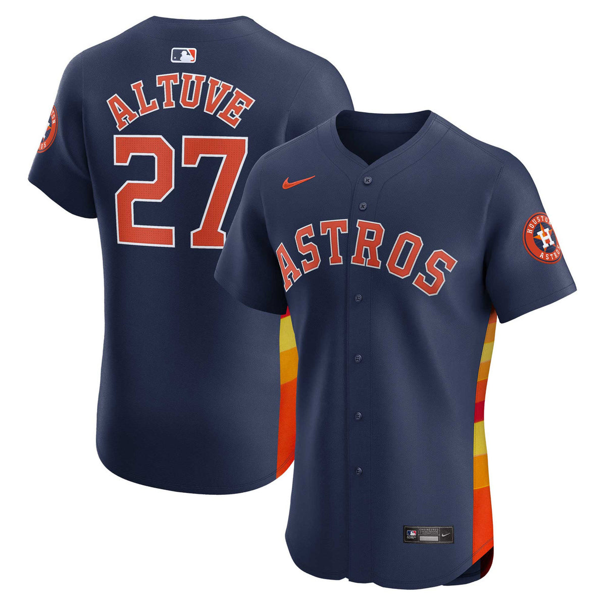 Jose Altuve #27 Houston Astros Nike Alternate Elite Player Jersey - Navy