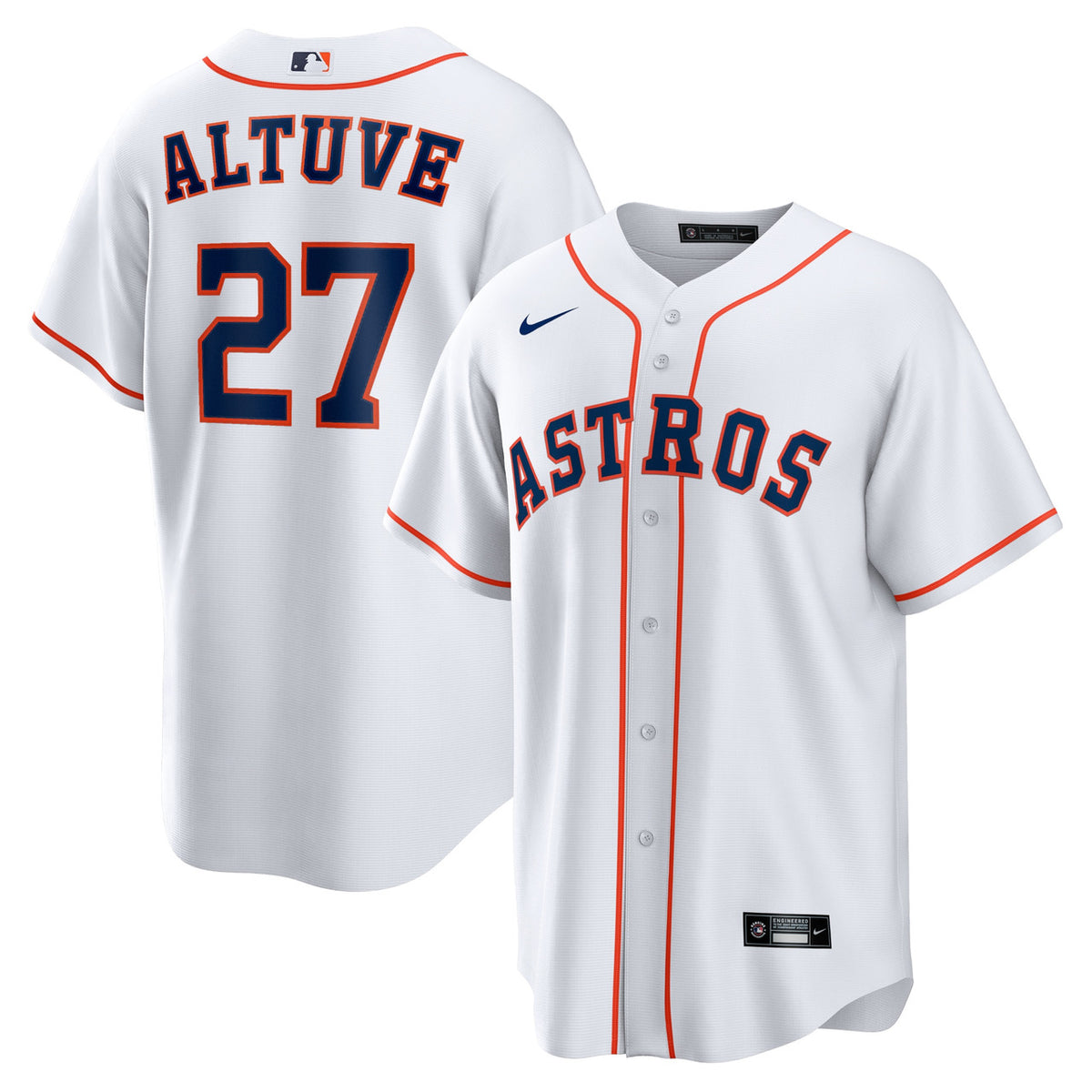 Jose Altuve #27 Houston Astros Nike Home Limited Player Name Jersey - White