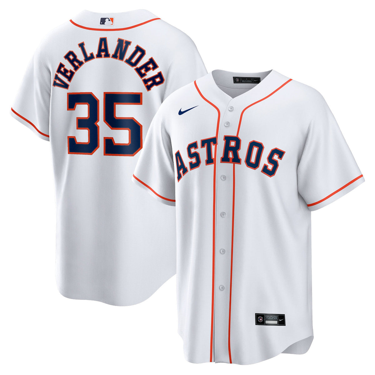 Justin Verlander #35 Houston Astros Nike Home Limited Player Jersey - White