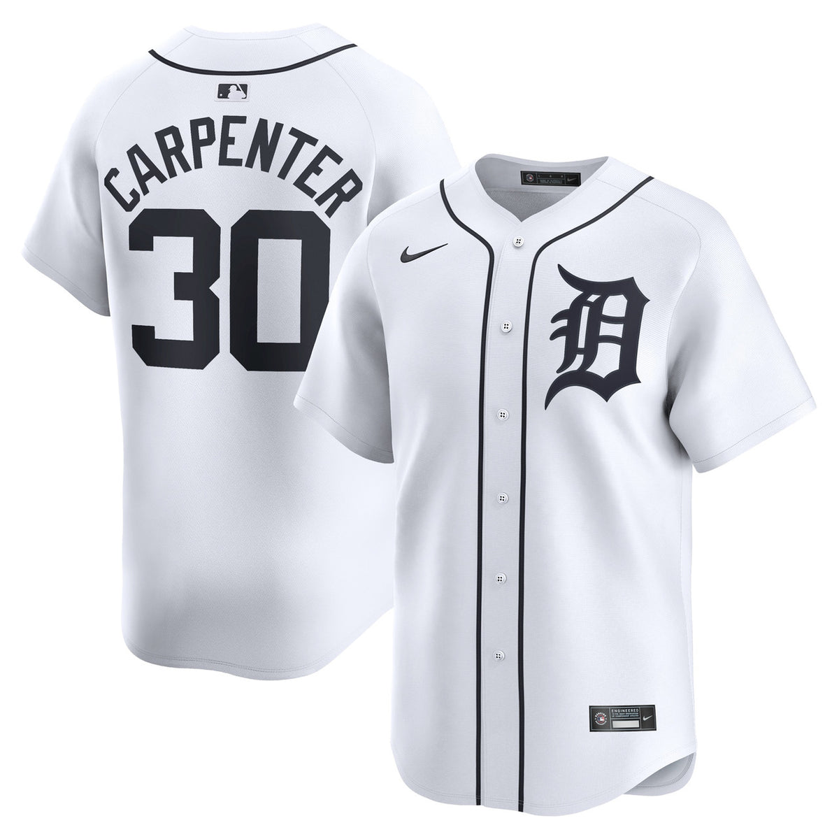 Kerry Carpenter #30 Detroit Tigers Nike Home Limited Player Jersey - White