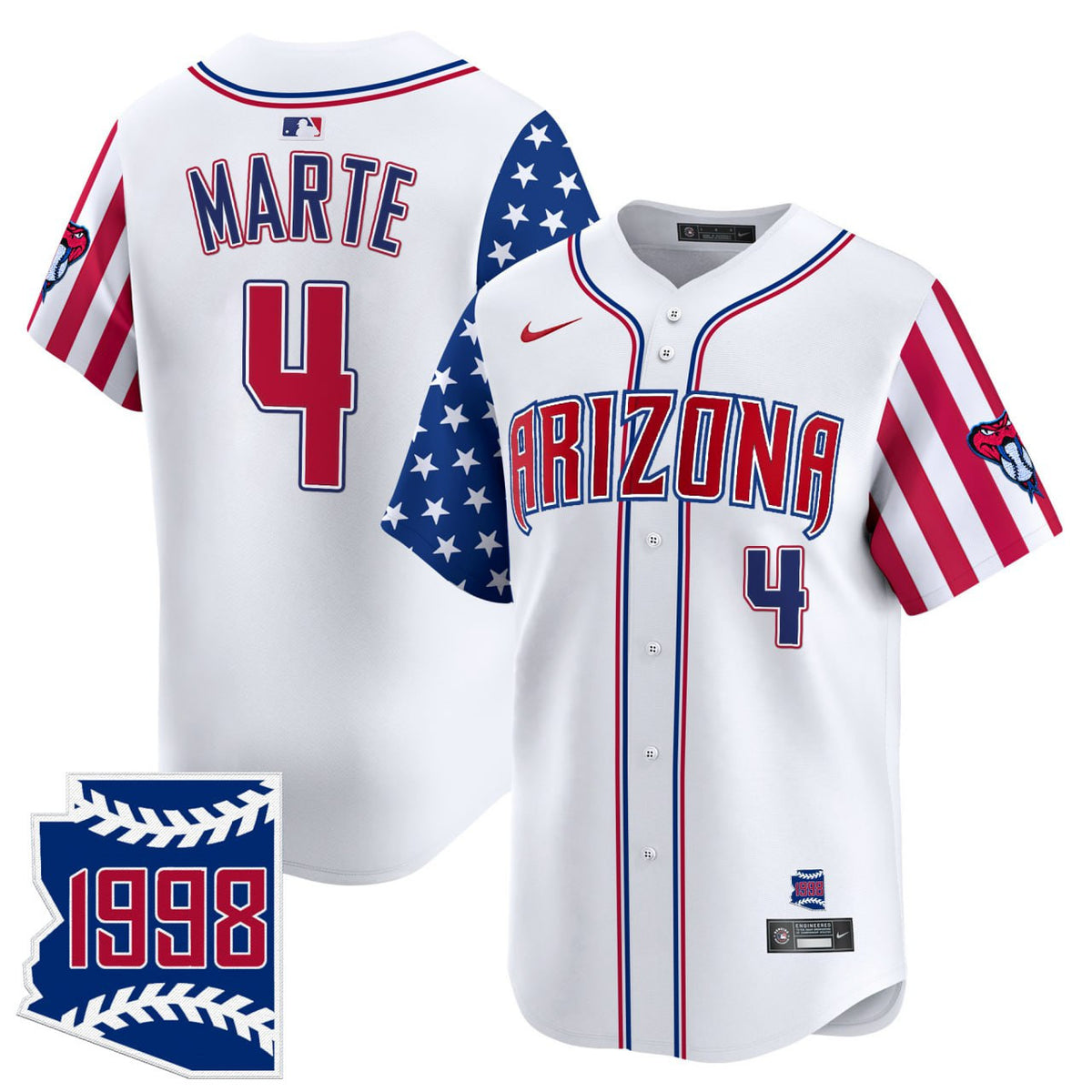 Ketel Marte #4 Arizona Diamondbacks Independence Day Limited Jersey