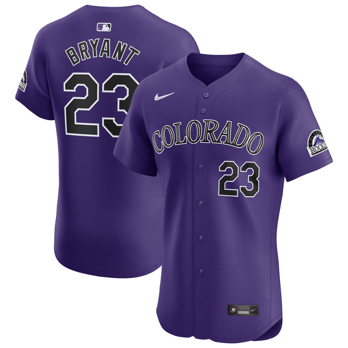 Kris Bryant #23 Colorado Rockies Nike Alternate Elite Player Jersey - Purple