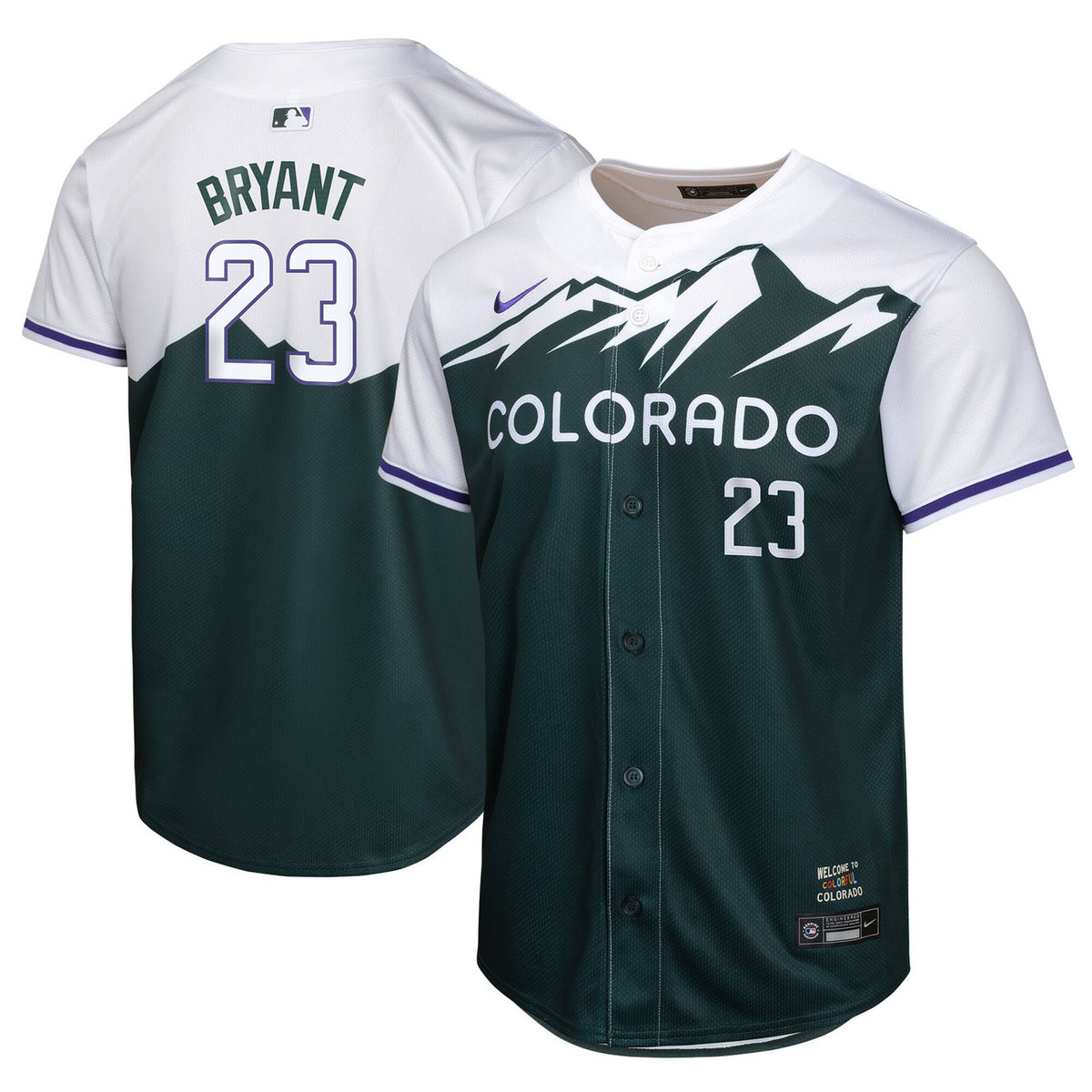 Kris Bryant #23 Colorado Rockies Nike Youth City Connect Limited Player Jersey - Green