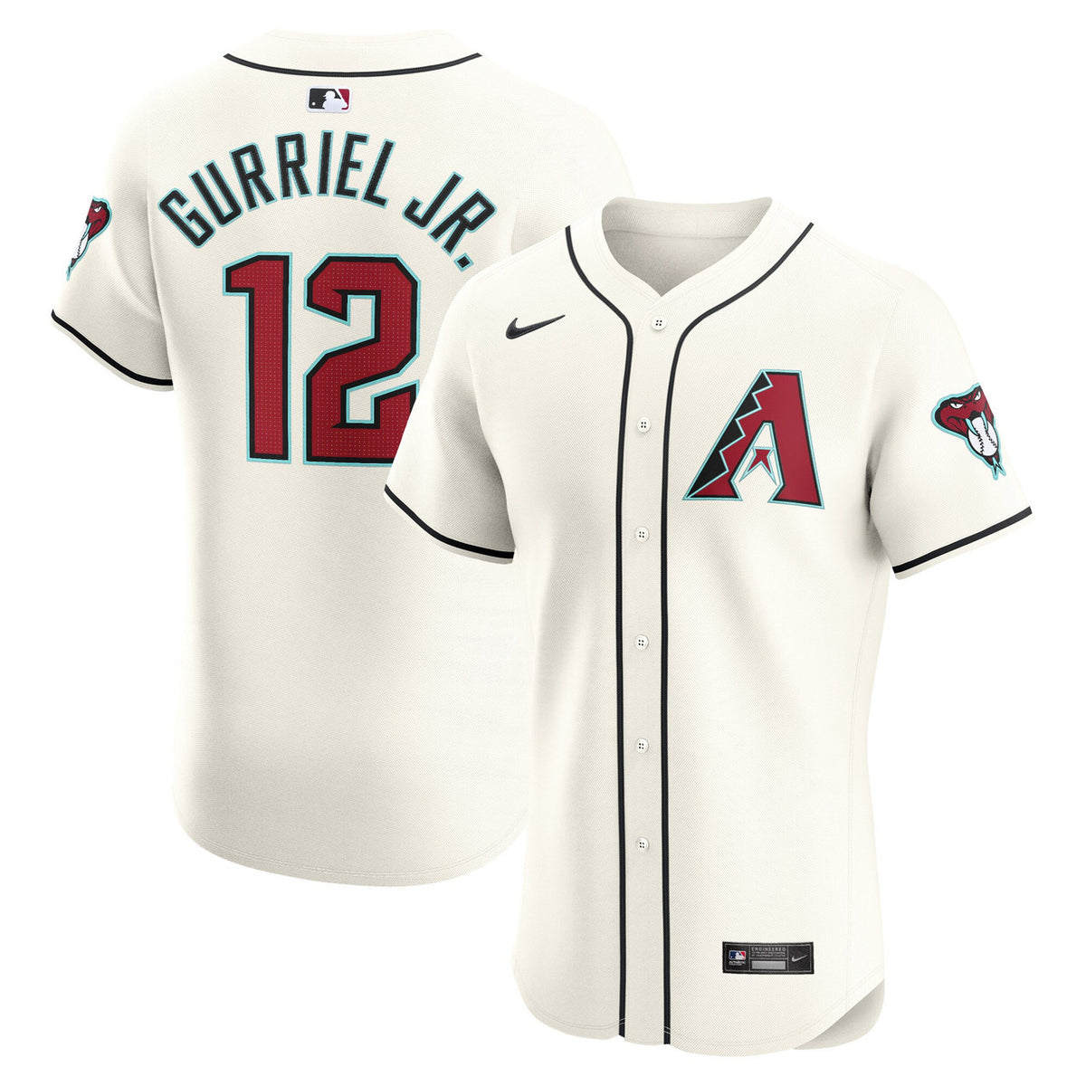 Lourdes Gurriel Jr. #12 Arizona Diamondbacks Nike Home Elite Player Jersey - White