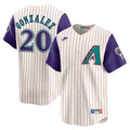 Luis Gonzalez #20 Arizona Diamondbacks Nike Throwback Cooperstown Limited Jersey - Cream