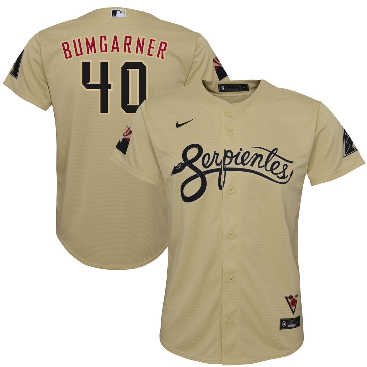 Madison Bumgarner #40 Arizona Diamondbacks Nike Youth City Connect Limited Player Jersey - Sand