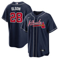 Matt Olson #28 Atlanta Braves Nike Tall Big Alternate Limited Player Jersey - Navy