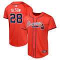 Matt Olson #28 Atlanta Braves Nike Youth Alternate Limited Player Jersey - Red