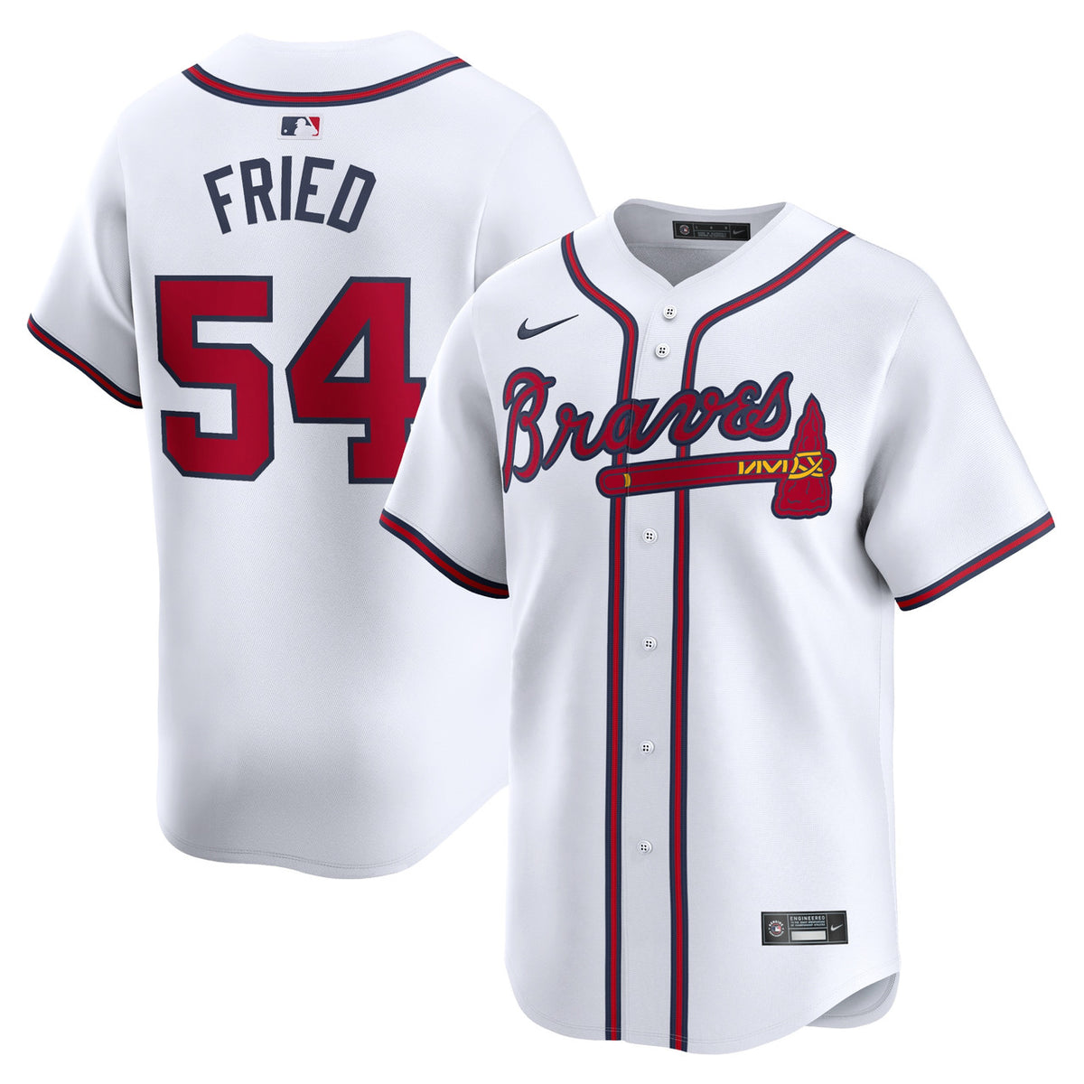 Max Fried #54 Atlanta Braves Nike Home Limited Player Jersey - White