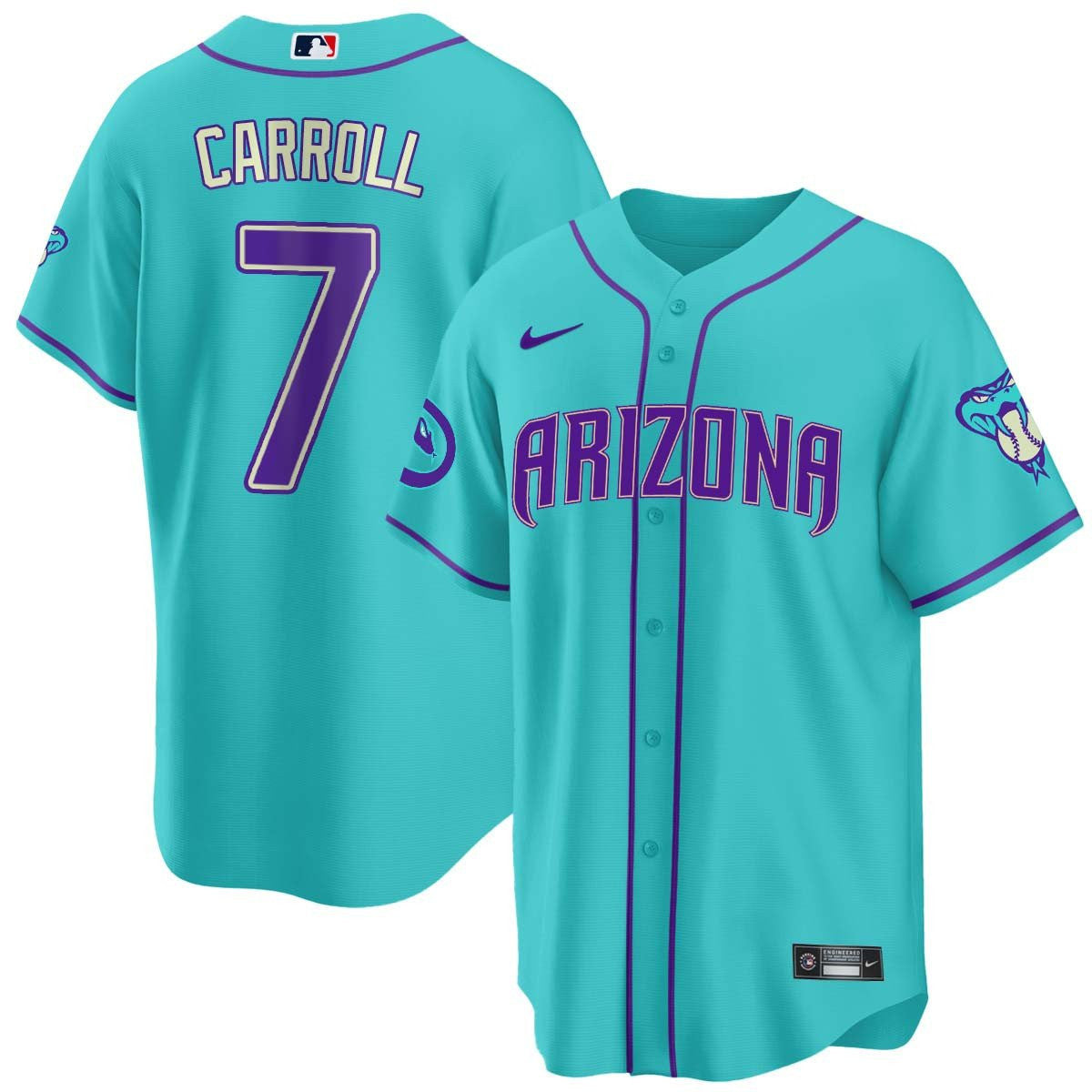 Arizona Diamondbacks Men'S 2024 Limited Jersey - Teal Purple