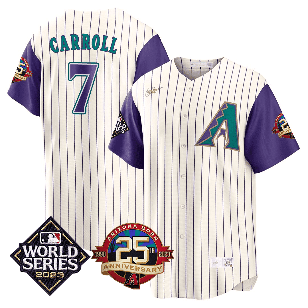 Arizona Diamondbacks Men'S 2023 World Series Patch Limited Throwback Jersey