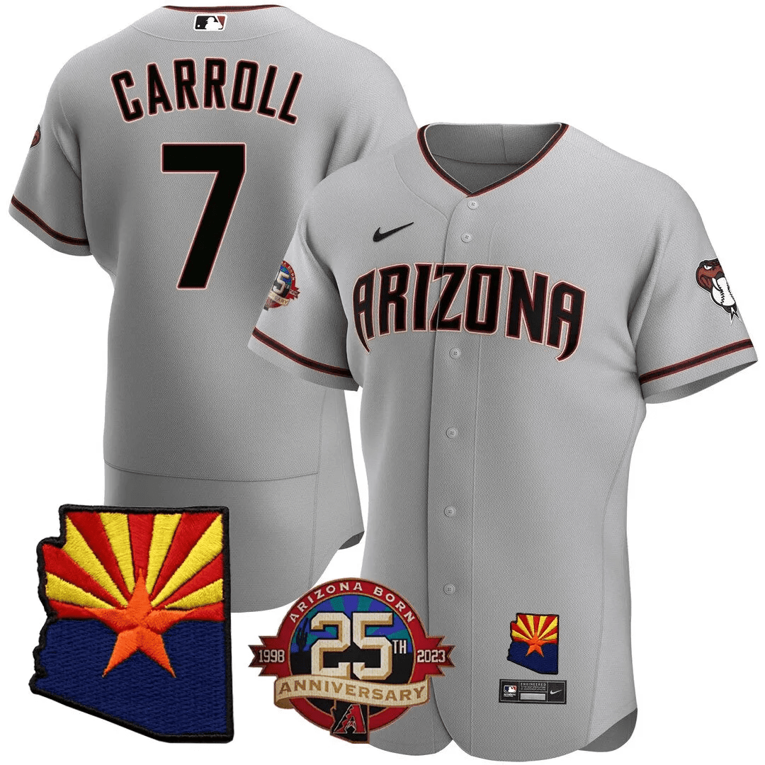 Arizona Diamondbacks Men'S Arizona State 25Th Anniversary Year Patch Limited Jersey