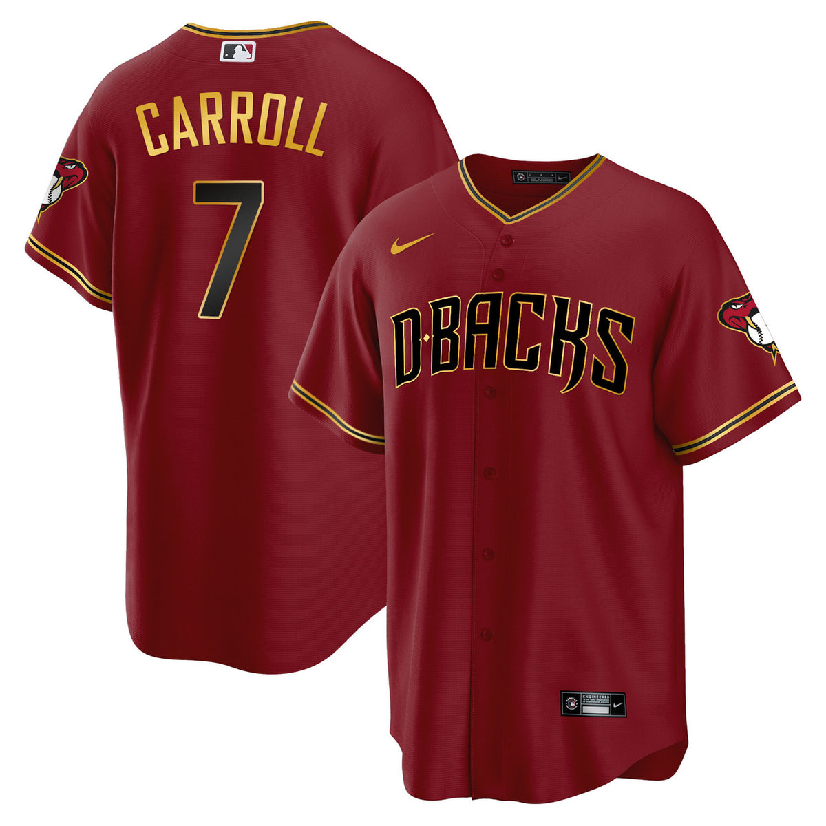 Arizona Diamondbacks Men'S Cool Base Trim Limited Jersey - Gold