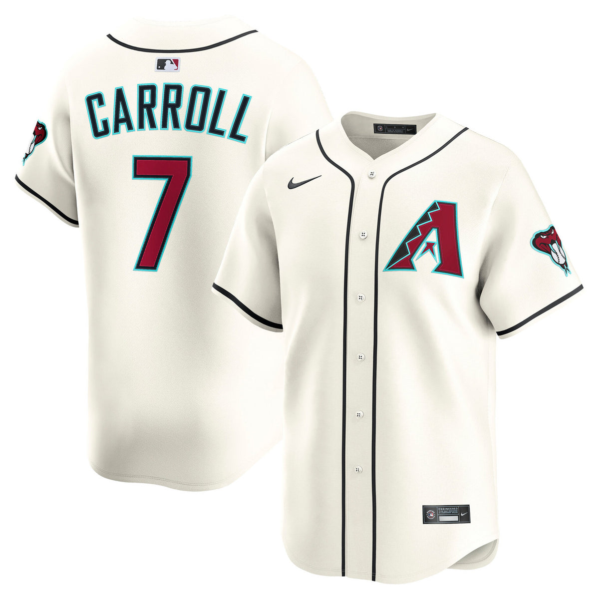 Corbin Carroll #7 Arizona Diamondbacks Nike Men'S Home Limited Player Jersey - Cream
