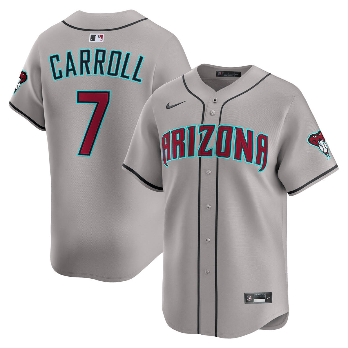 Corbin Carroll #7 Arizona Diamondbacks Nike Men'S Road Limited Player Jersey - Gray