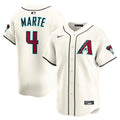 Ketel Marte #4 Arizona Diamondbacks Nike Men'S Home Limited Player Jersey - Cream