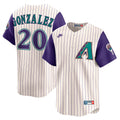 Luis Gonzalez #20 Arizona Diamondbacks Nike Men'S Throwback Cooperstown Limited Jersey - Cream