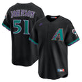 Randy Johnson #51 Arizona Diamondbacks Nike Men'S Throwback Cooperstown Limited Jersey - Black