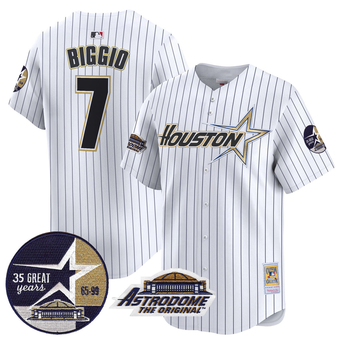 Houston Astros Men'S 1999 Throwback 35Th Astrodome Patch Vapor Premier V2 Limited Jersey