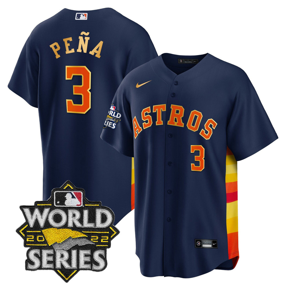 Houston Astros Men'S 2022 World Series Limited Jersey - Gold