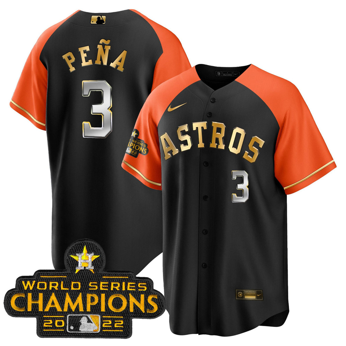 Houston Astros Men'S 2023 Alternate Limited Cool Base Jersey - Gold