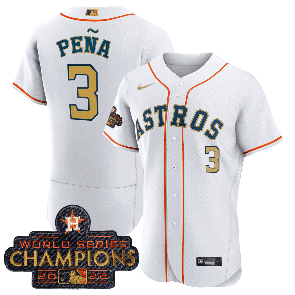 Houston Astros Men'S 2023 Limited Flex Base Jersey - Gold