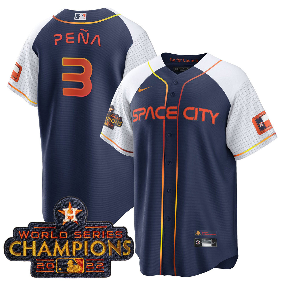 Houston Astros Men'S 2023 Space City Champions Alternate Cool Limited Jersey - Navy