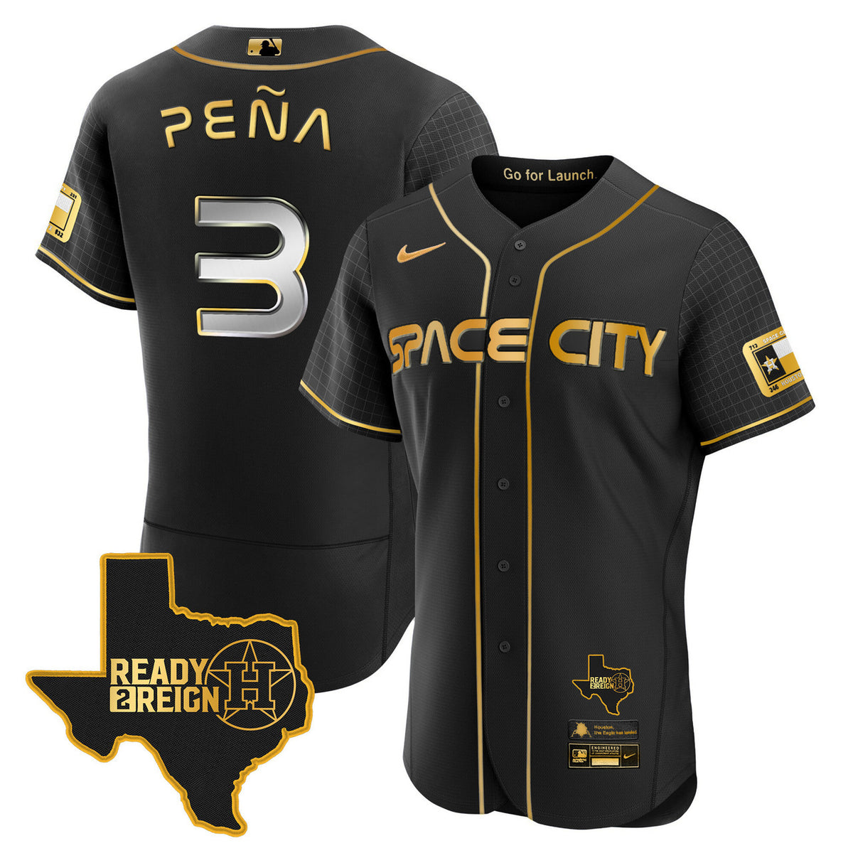 Houston Astros #2 Men'S 2024 Space City Ready Reign Limited Flex Base Jersey