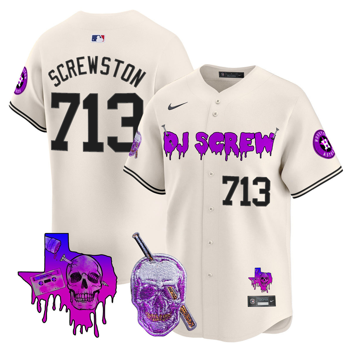 Dj Screw V Houston Astros Men'S Apor Premier Limited Jersey