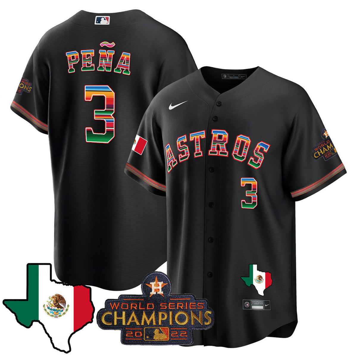 Houston Astros Men'S Mexico Texas Map Limited Cool Base Jersey