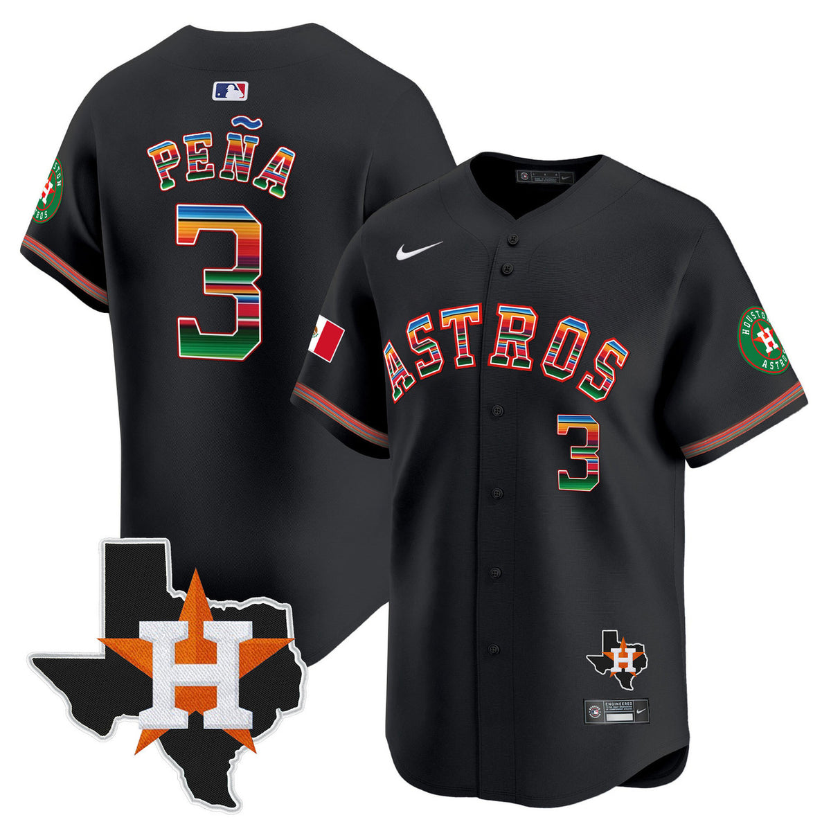 Houston Astros Men'S Mexico Texas Patch Vapor Premier Limited Jersey