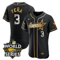 Black Gold #1 Houston Astros Men'S World Series Special Limited Jersey