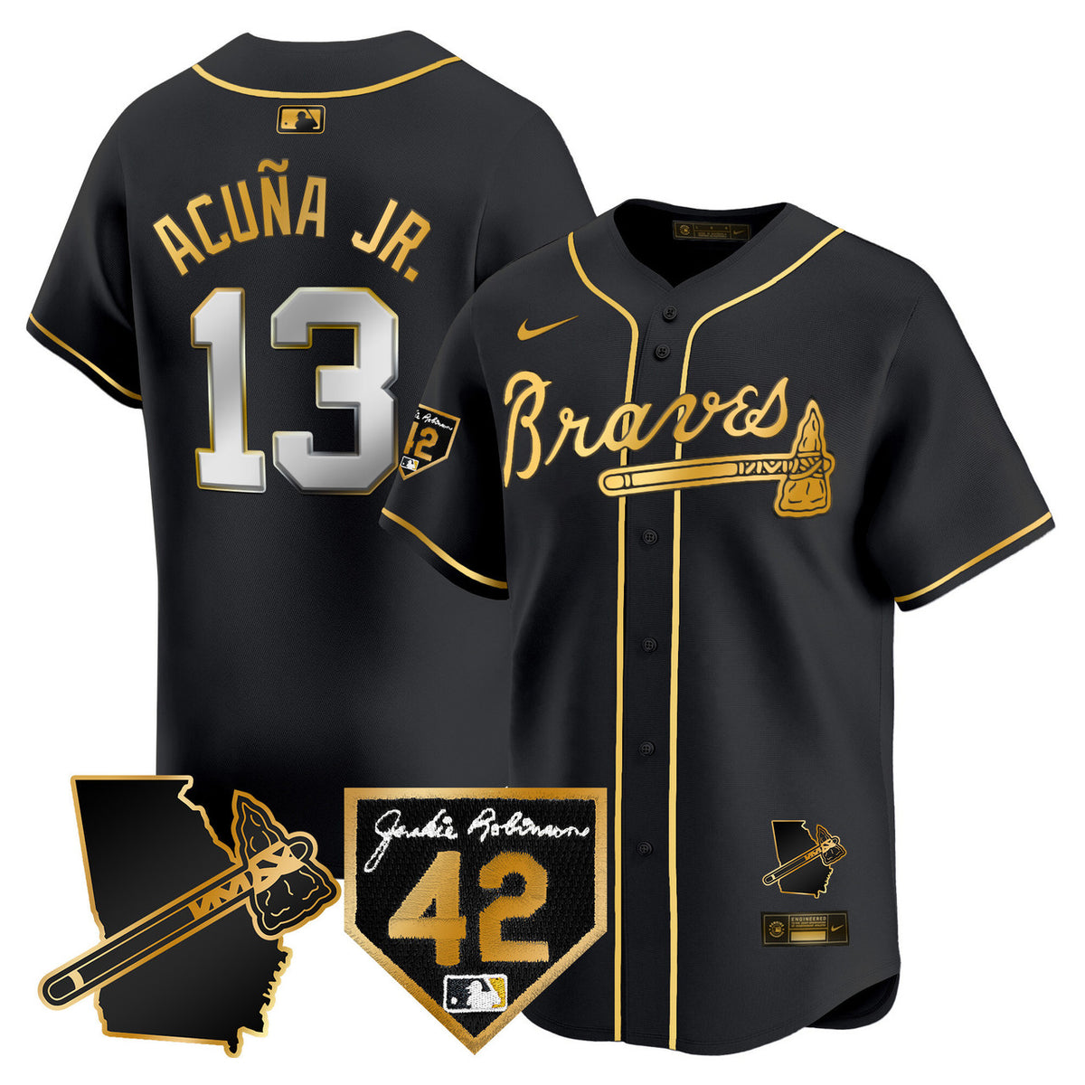 Atlanta Braves Men'S 2024 Robinson Georgia Patch Vapor Premier Limited Jersey