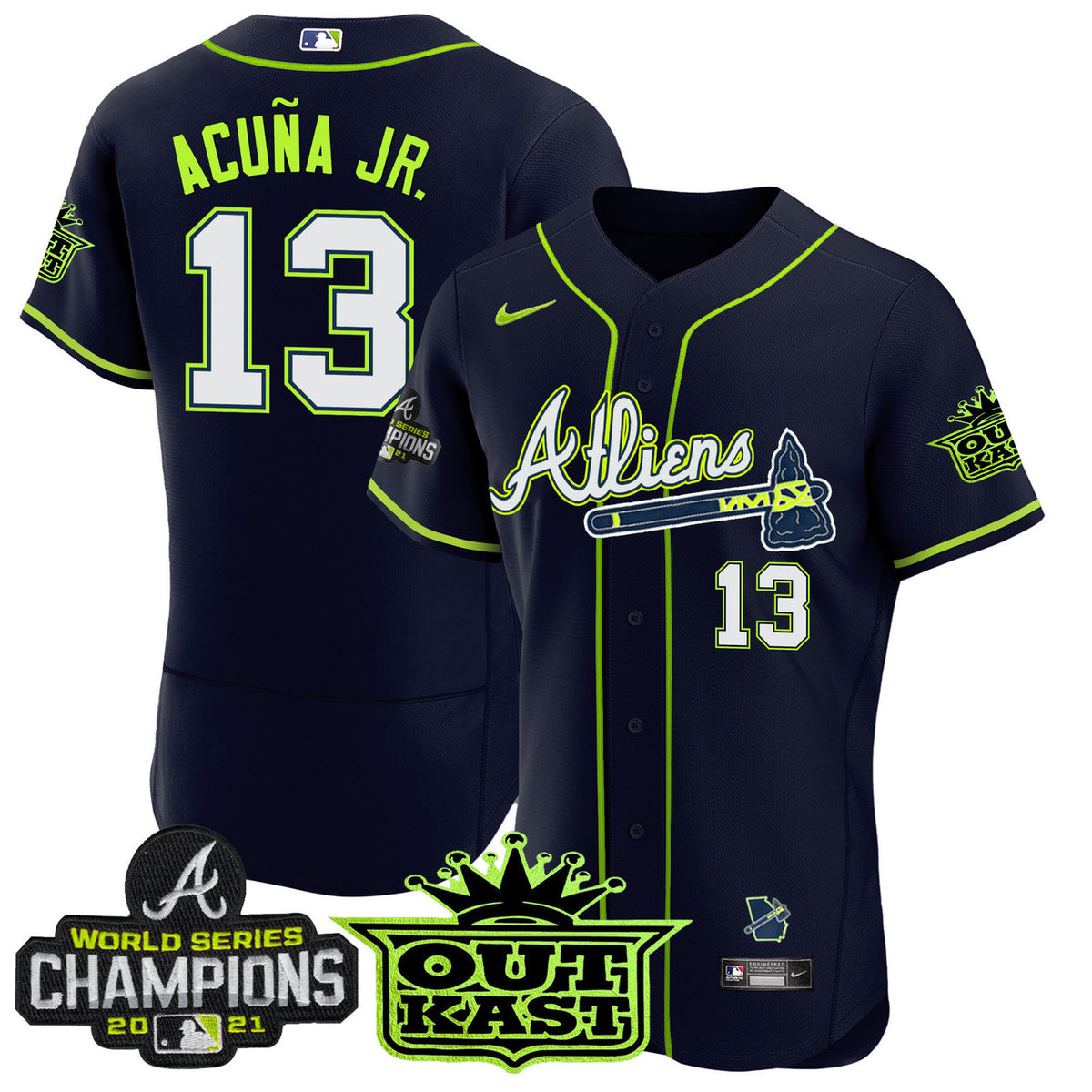 Atlanta Braves Men'S Atliens Champions Limited Flex Base Jersey