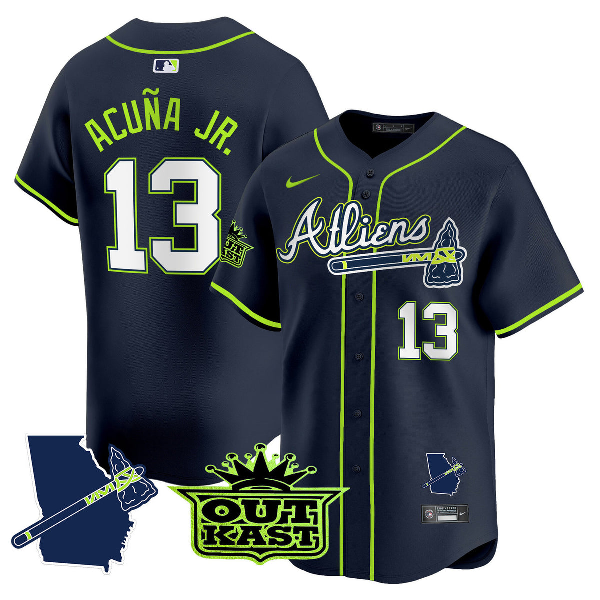Atlanta Braves Men'S Atliens Vapor Premier V2 Limited Jersey