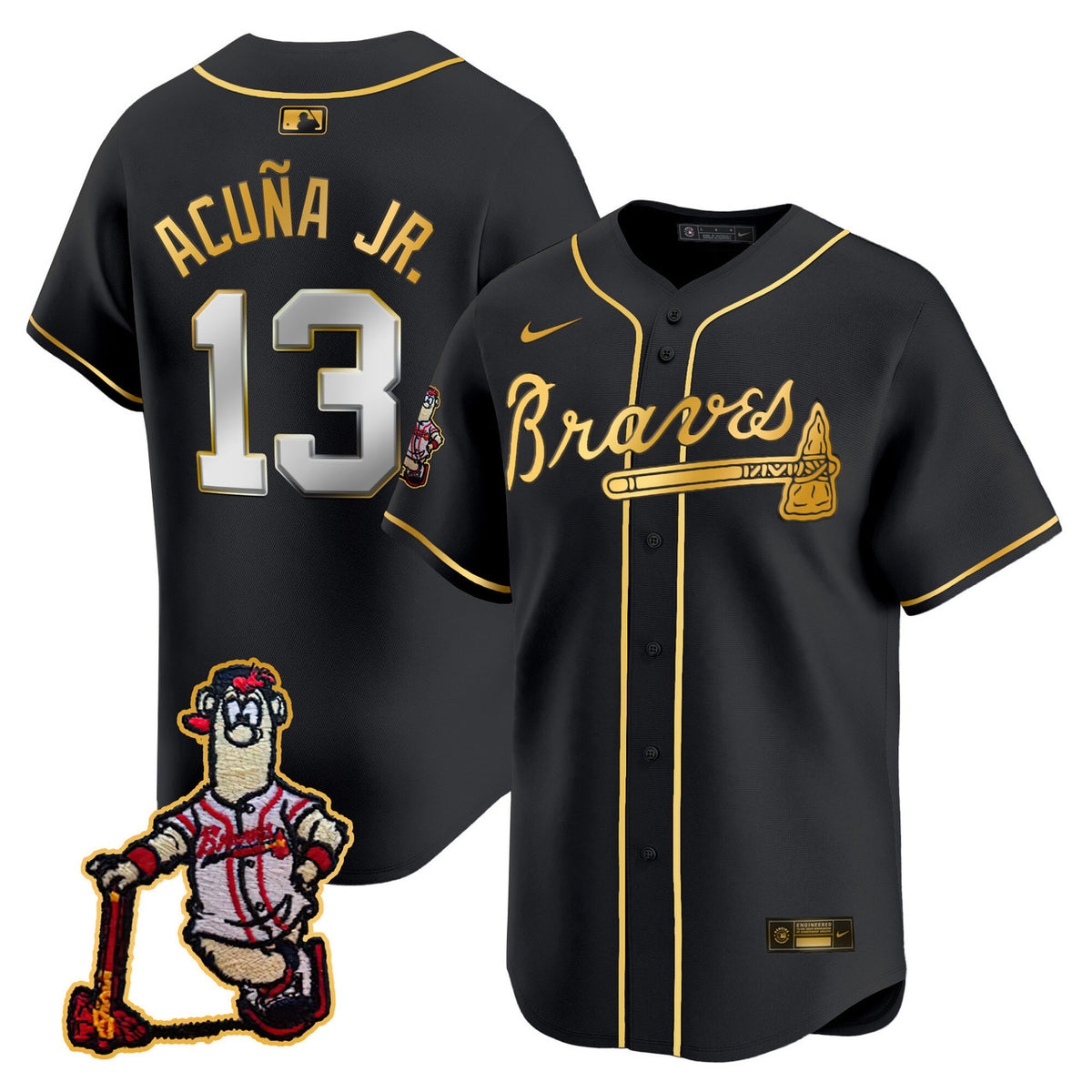 Atlanta Braves Men'S Blooper Patch Vapor Premier Limited Jersey