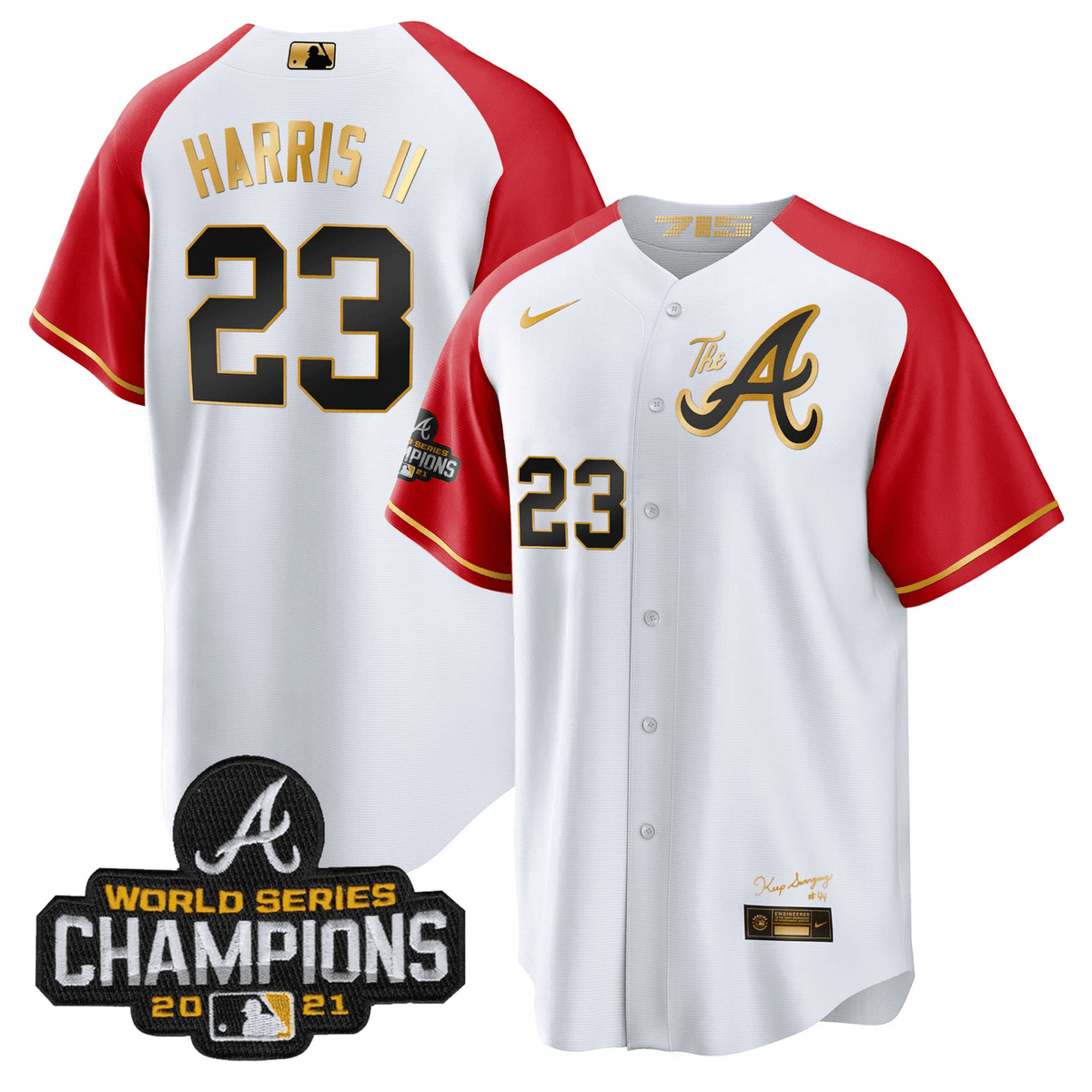 Atlanta Braves Men'S Champions Alternate Limited Cool Base Jersey - Gold