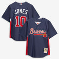 Chipper Jones #10 Atlanta Braves Mitchell & Ness Men'S Authentic Batting Practice Jersey - Navy