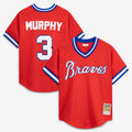 Dale Murphy #3 Atlanta Braves Mitchell & Ness Men'S Authentic Batting Practice Jersey - Scarlet