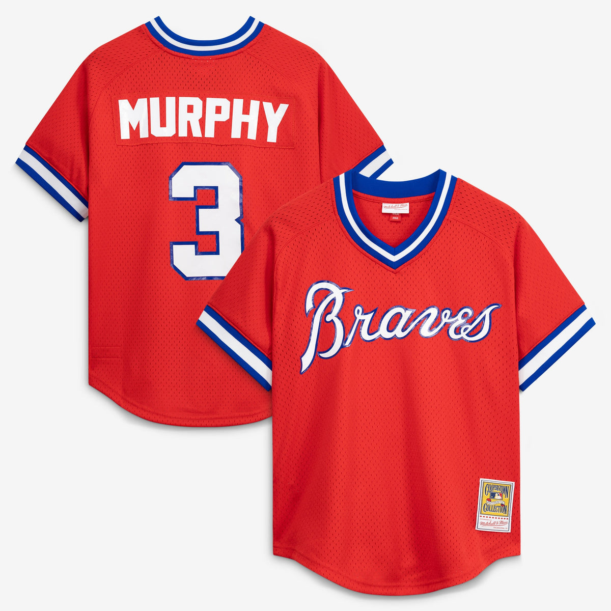 Dale Murphy #3 Atlanta Braves Mitchell & Ness Men'S Authentic Batting Practice Jersey - Scarlet