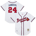 Deion Sanders #24 Atlanta Braves Mitchell & Ness Men'S 1992 Cooperstown Authentic Jersey - White