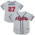 Fred Mcgriff #27 Atlanta Braves Mitchell & Ness Men'S 1995 Throwback Authentic Jersey - Gray