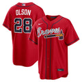 Matt Olson #28 Atlanta Braves Nike Men'S Alternate Limited Jersey - Red