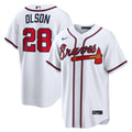 Matt Olson #28 Atlanta Braves Nike Men'S Home Limited Jersey - White
