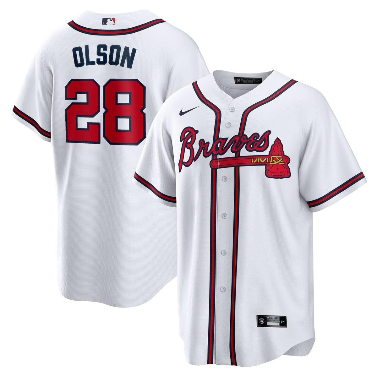 Matt Olson #28 Atlanta Braves Nike Men'S Home Limited Player Jersey - White