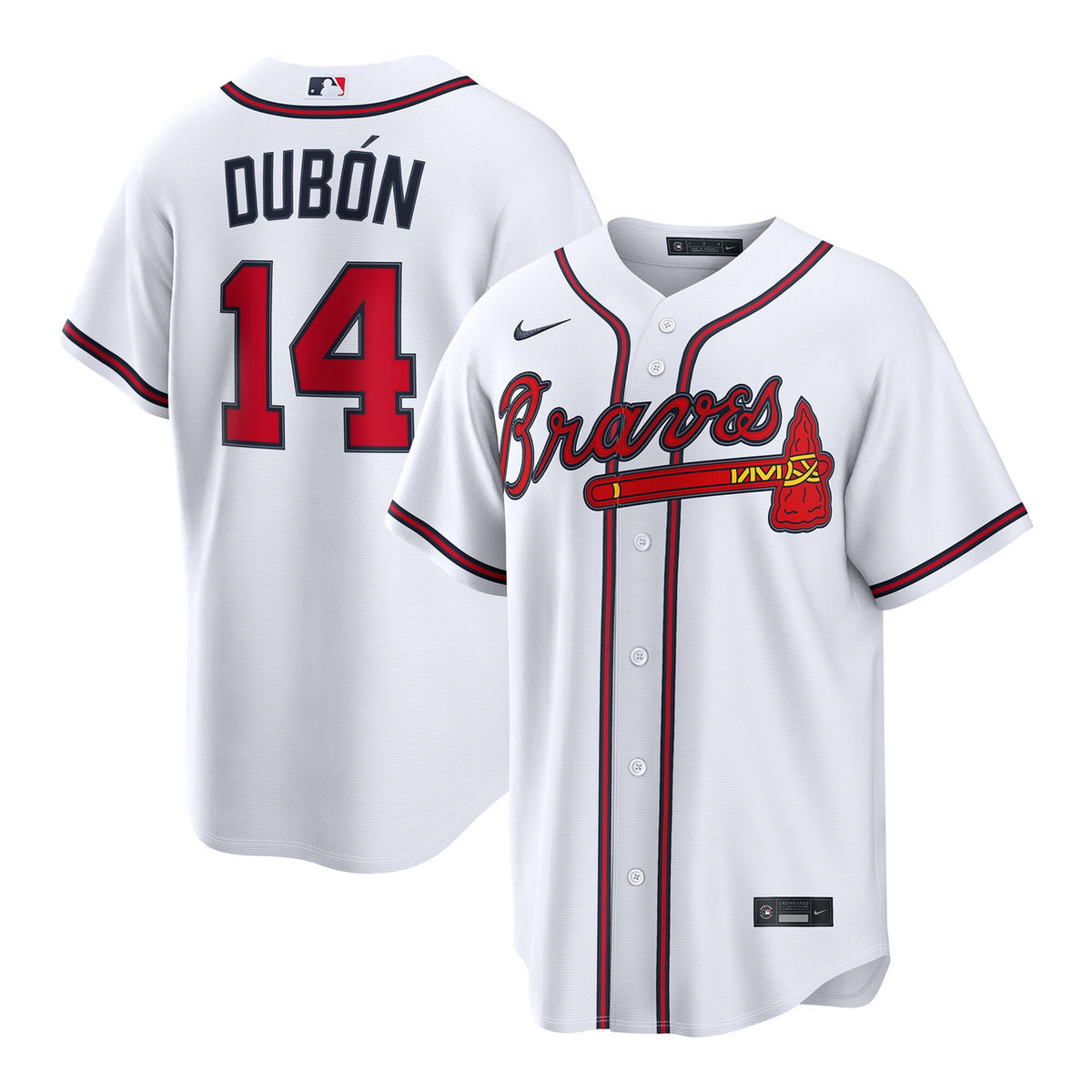 Atlanta Braves Nike Men'S Mauricio Dub��3N Home Limited Jersey - White