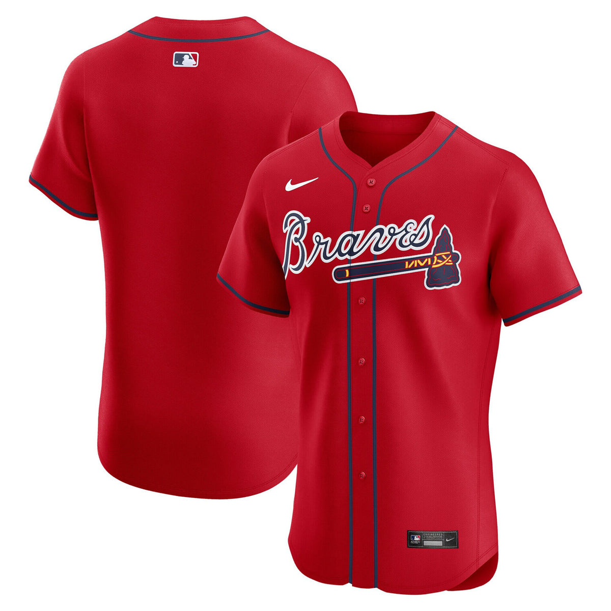 Atlanta Braves Nike Men'S Alternate Elite Jersey - Red