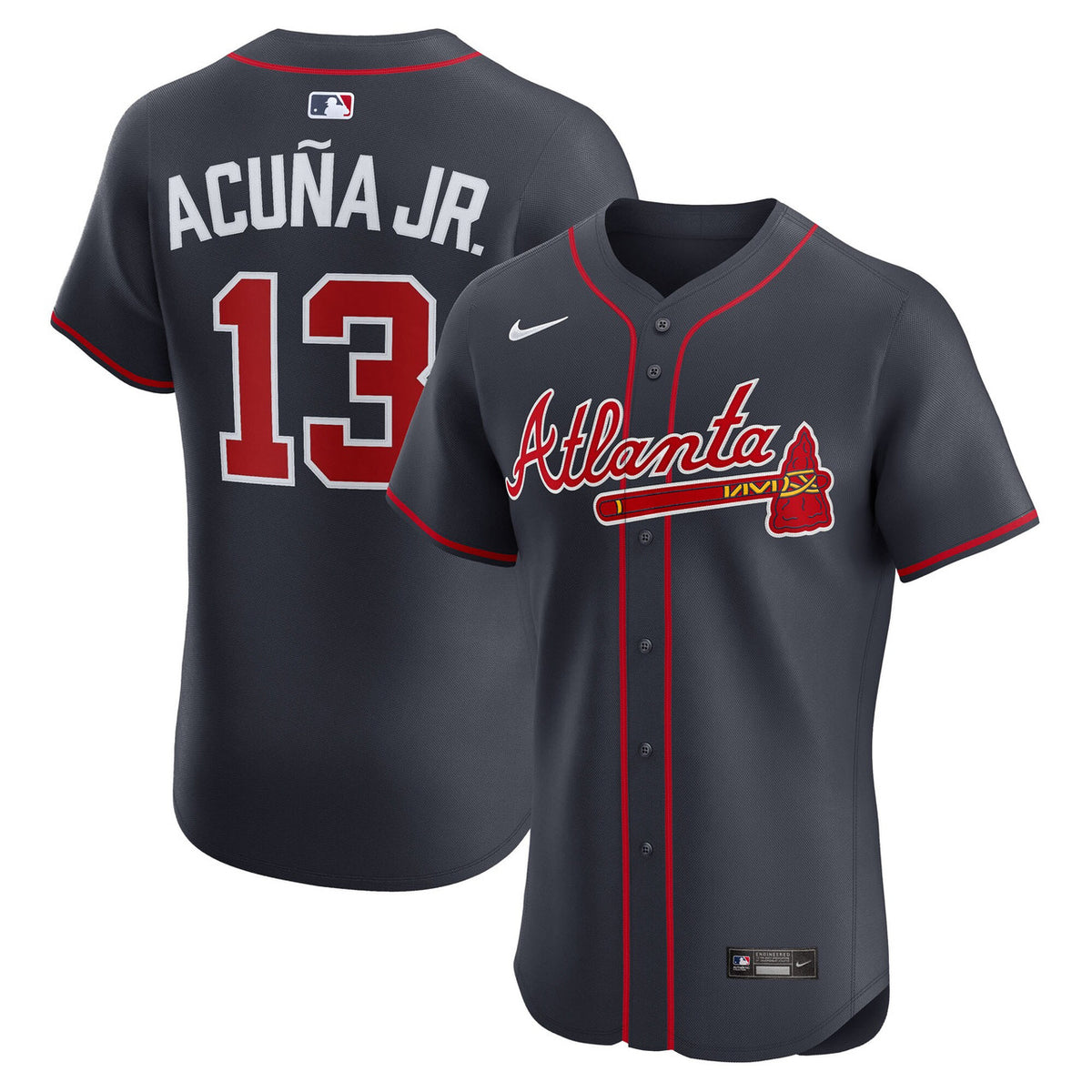 Atlanta Braves Nike Men'S Ronald Acu����A Jr. Alternate Elite Jersey - Navy